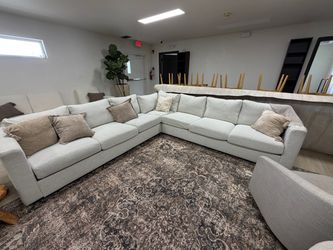 Large 125” x 125” L-Shaped Sectional Sofa