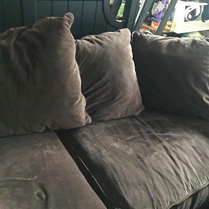 Beautiful dark brown couch and love seat