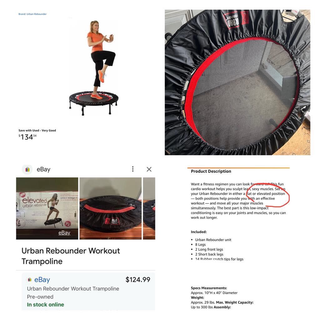 Urban Rebounder. used once priced to sale $60 must meet at I 64 exit 39 Teays Valley/ Hurricane WV at Petco parking lot