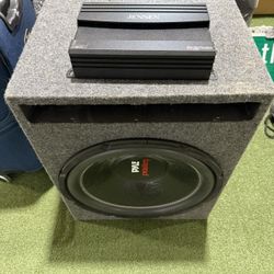 15 inch sub with 1200 watt amp ported box