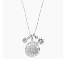 Kendra Scott Silver Charm Pendant Necklace with Star and Crystal