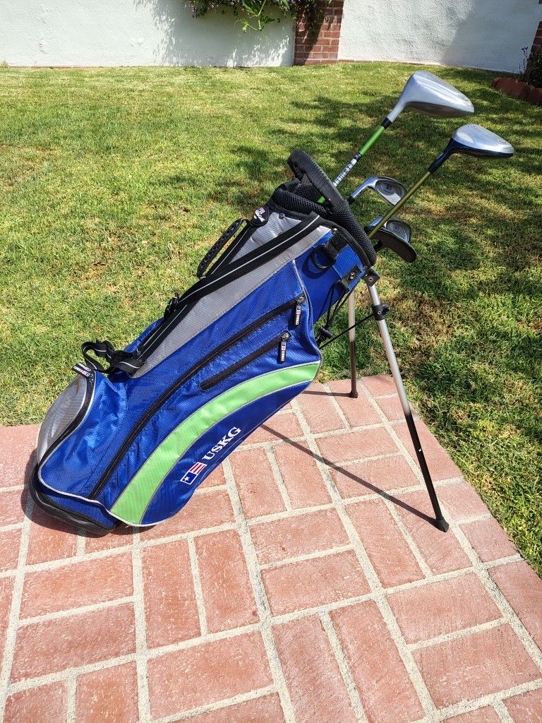 Left Handed US Kids Golf Junior Golf Set (Ideal Height 54" to 60"