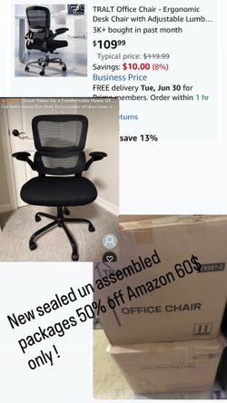 Office Chair - Ergonomic Desk Chair with Adjustable Lumbar Support, Mesh Computer Chair, Executive Chairs for Home Office Comfortable Lumbar Support (