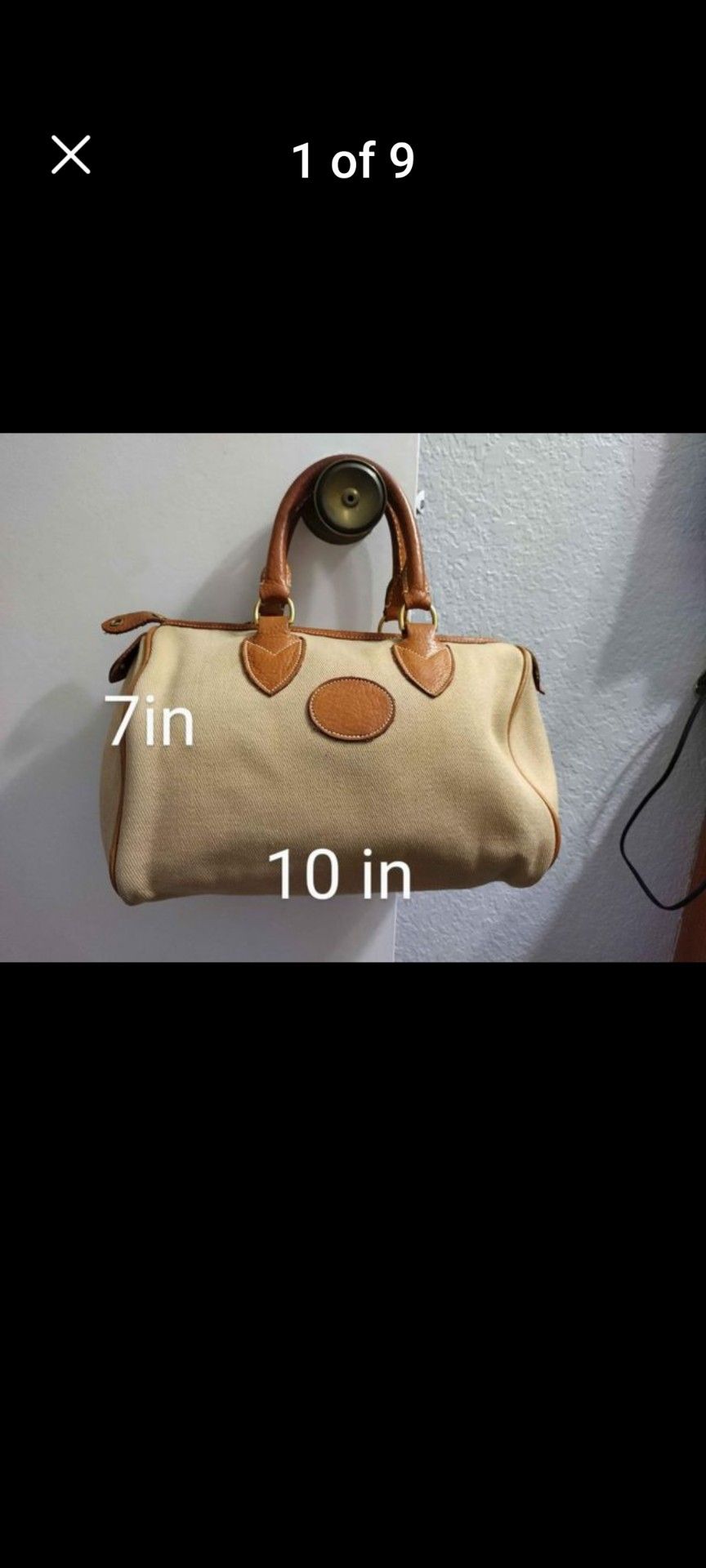 Vintage Canvas 80's Authentic Dooney And Bourke Speedy Style Satchel 