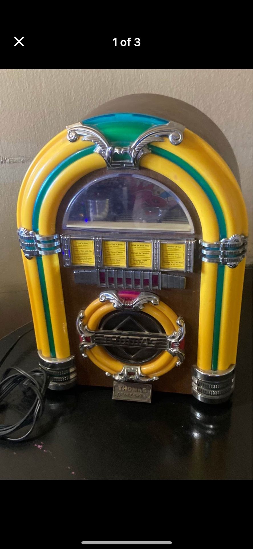 VINTAGE THOMAS CR-11 COLLECTOR'S EDITION RADIO/CASSETTE PLAYER JUKE BOX STYLE