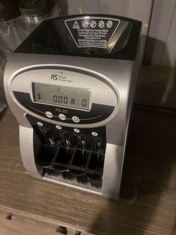 Royal Sovereign Electric USD Coin Counter Sorter, 2 Rows with Patented Anti-Jam Technology and Value Counting, Silver (FS-2N) Pennies Dimes Nickles Qu