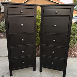 Black Solid Wood Hemnes 10 Drawer Dresser Chest of Drawers Furniture Great Condition 