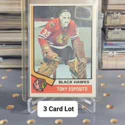 🏒 (3) Vintage 1974 Topps Cards