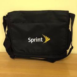 New! Sprint wireless laptop messenger bag. Soft sided, Black.

