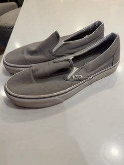 Vans Slip On Gray Casual Sneaker, size 8M 9.5W