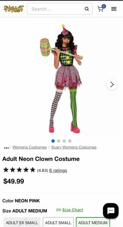 Neon Clown Costume and Bat