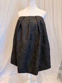 Steve Madden Black Textured Strapless Bubble Dress — Size L