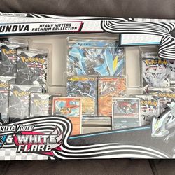Pokemon Unova Scarlet And Violet Black Bolt & White Flare Heavy Hitters Collection Box Pokemon Cards
