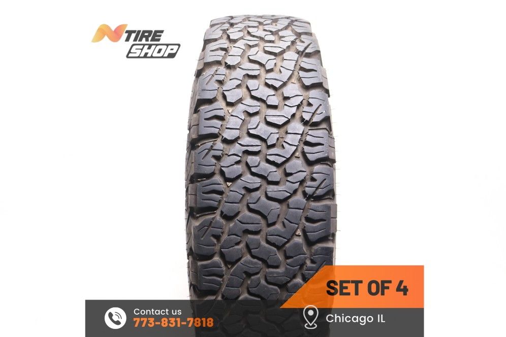 Set of 4 Used  9/32  LT  235/80R17  120/117S  BFGoodrich  All-Terrain T/A KO2