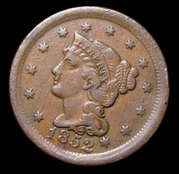 1852 Large head cent 