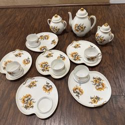 Craftsman, eggshell china tea set 17 pieces