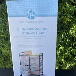 Huntington Home 12 Drawer Rolling Storage Cart Organizer Craft Office