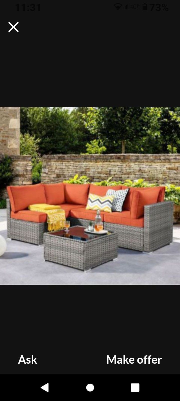 Patio Sofa Set Brand New Patio Furniture Patio Couch Brand New In The Box 🆕🛺🚎🆕
