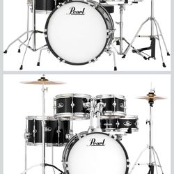 Pearl Roadshow Jr. 5-Piece Drum Set – Black