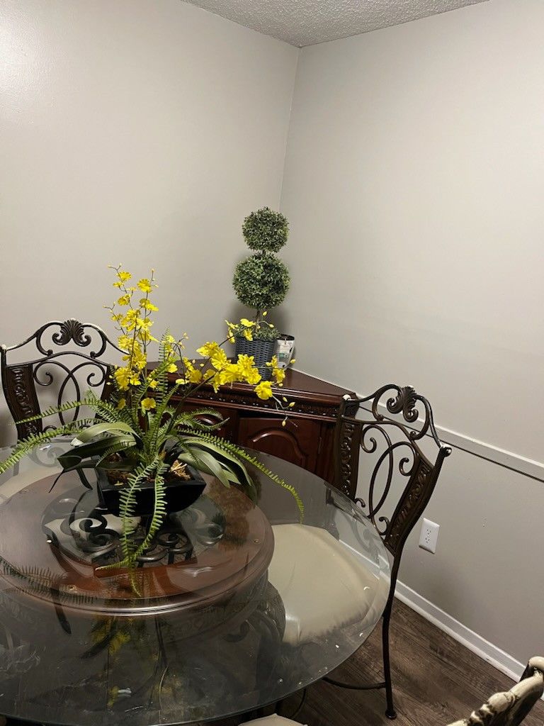 Dining Table & Chairs + Wooden Dresser Piece