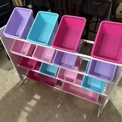 Colorful Storage Organizer with Bins (READ FULL DESCRIPTION BELOW👇)
