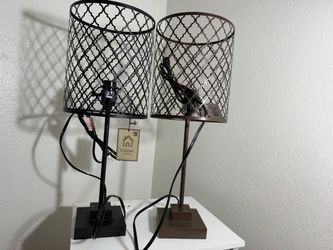Classic Lighting Metal Table Lamps – Set of 2