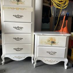 Tall Chest And Matching End Table