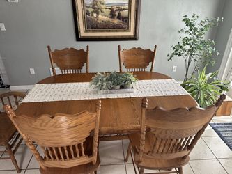Solid Oak Wood Table