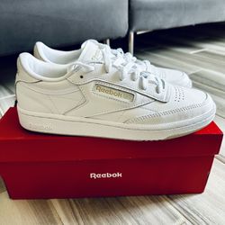 Women's Reebok Club C 85 Casual Tennis Shoes - White White Beige - Size 9