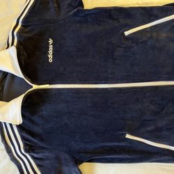 Suede Navy Blue adidas zip Up