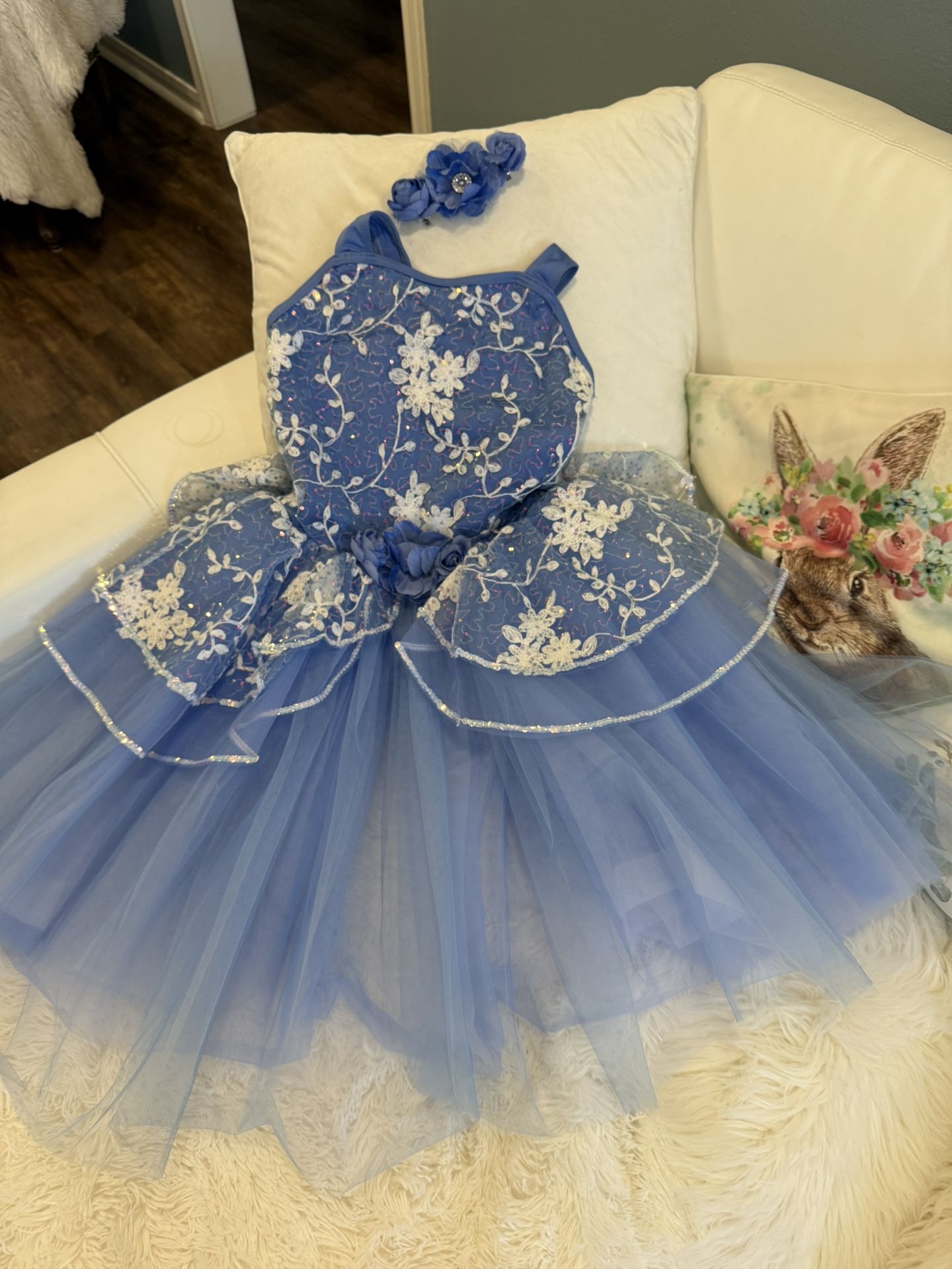 Party or Birthday Party Dress Blue For Girls 10 - 12 Yo