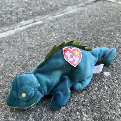Rare 1997 Iggy The Iguana Beanie Baby With Tags 
