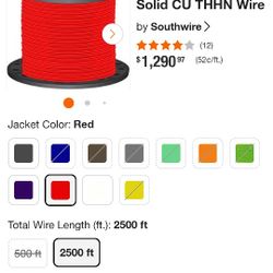 2500 ft 10 gauge wire