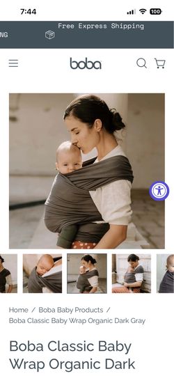 Boba Classic Baby Wrap Dark Gray