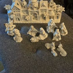 12 Piece Christmas Nativity Set New In Box 