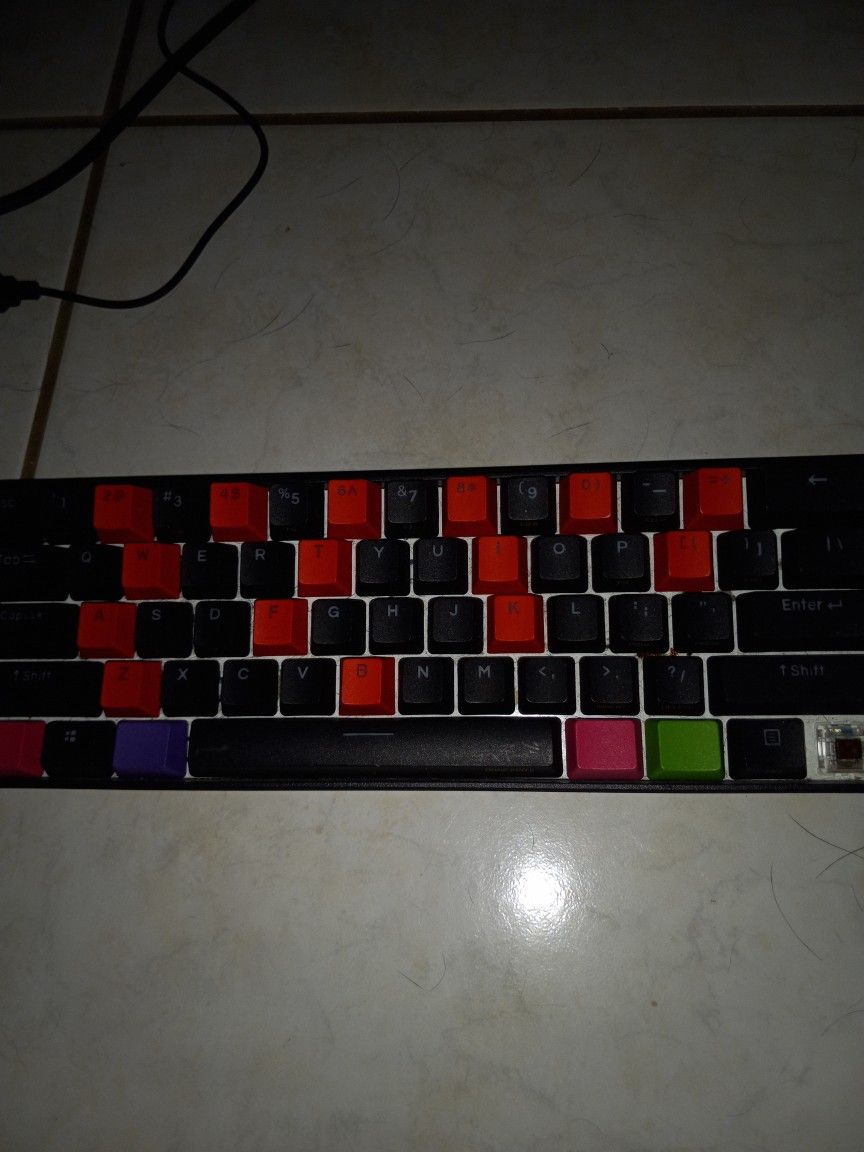 60% Customized Keyboard Barely Used Brown Switches