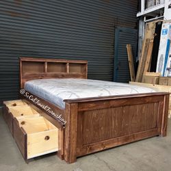 Full Bed With Drawers And Mattress 