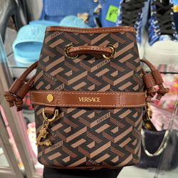 Versace La Greca Mini Bucket Bag