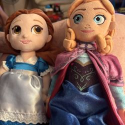Belle And Anna Disney Plush Figures