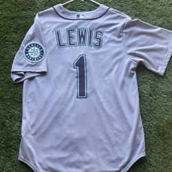 Kyle Lewis Grey Mariners Jersey Size Medium