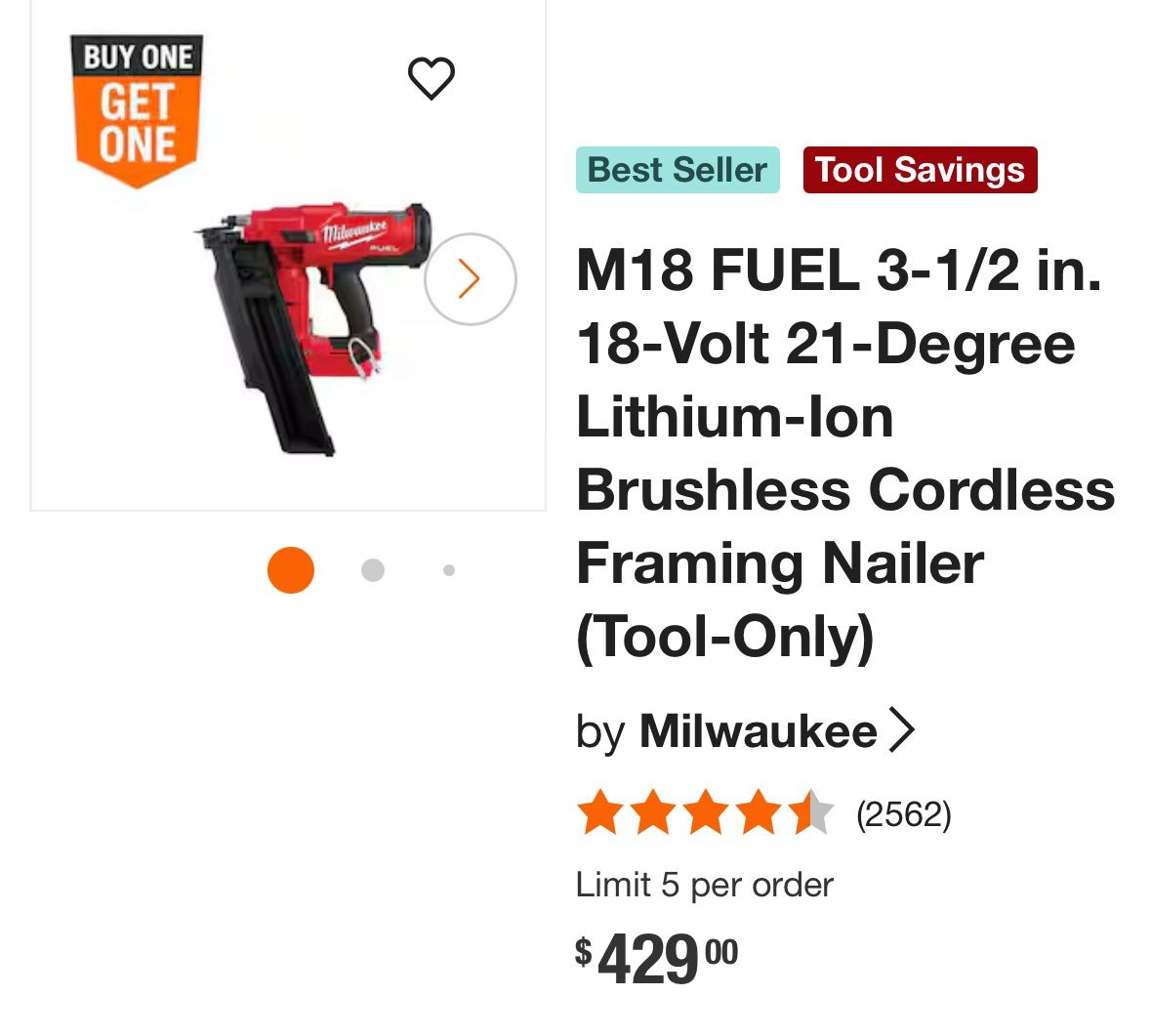 Milwaukee Framing Gun 21‘ M18 Construction Makita Dewalt Senco