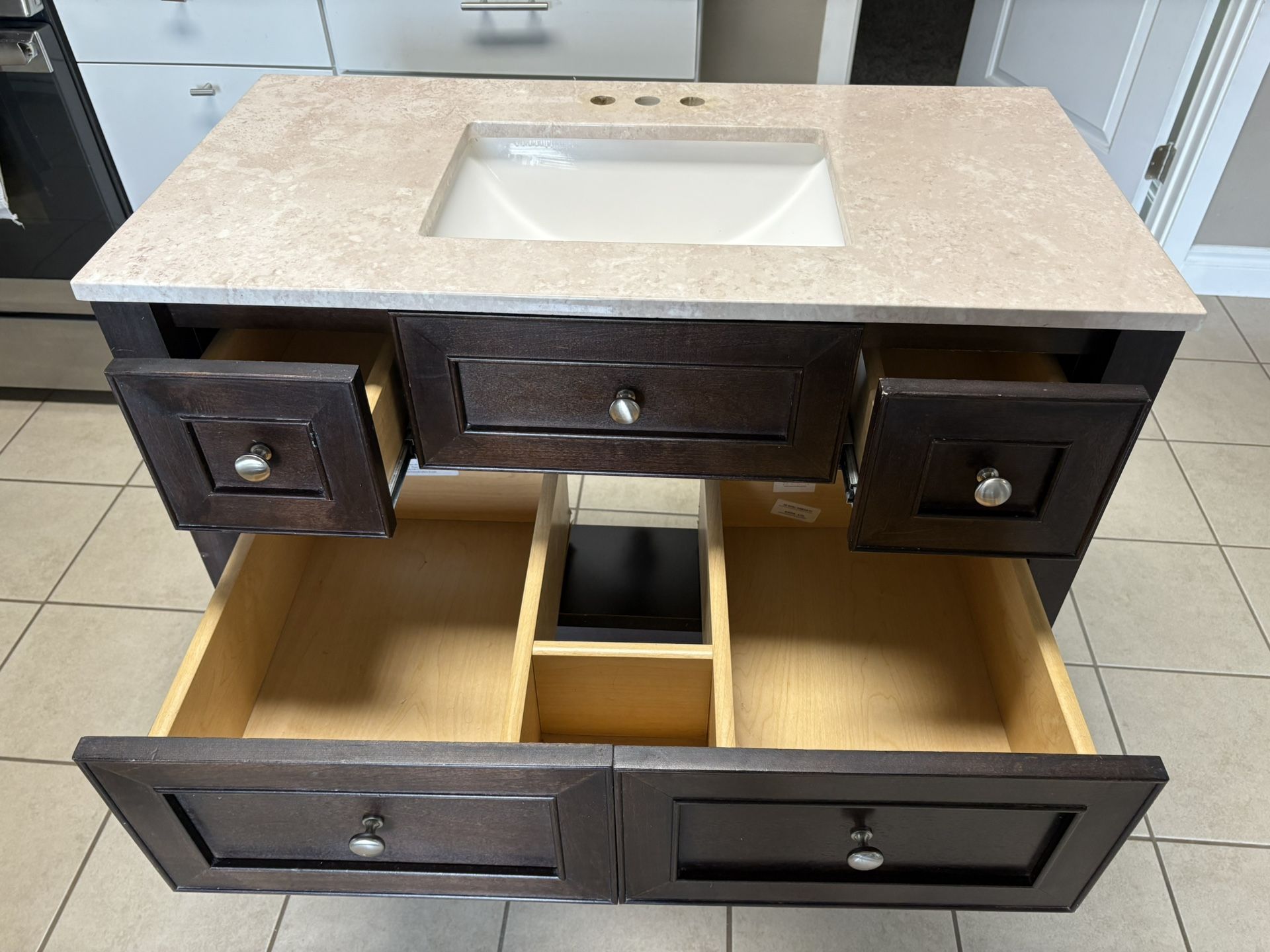 Vanity With Sink And Marble Top