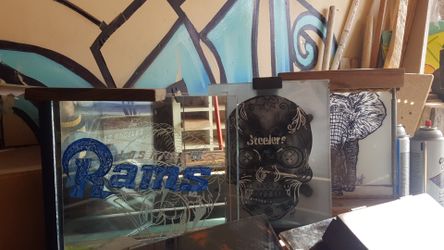 Custom hand etched glass