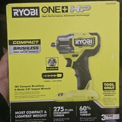 Ryobi 18V ONE+ HP Brushless Compact 3/8" Impact Wrench 4-Mode PSBIW02B BRAND NEW!