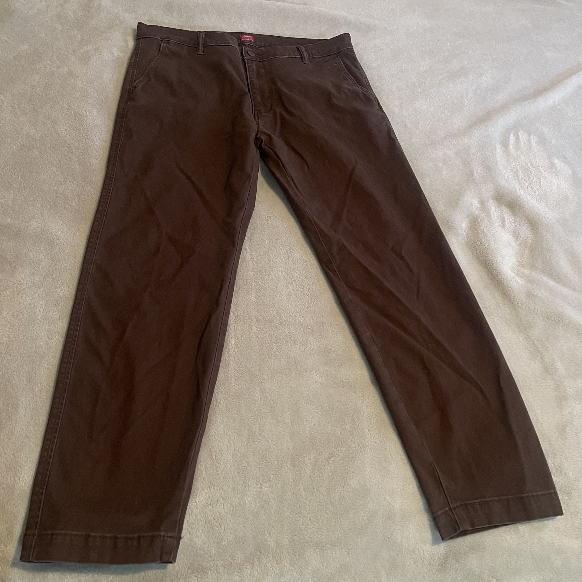 Levi’s XX Chino Pants Men 36x32 Brown Standard Taper Stretch Preppy Mid Rise