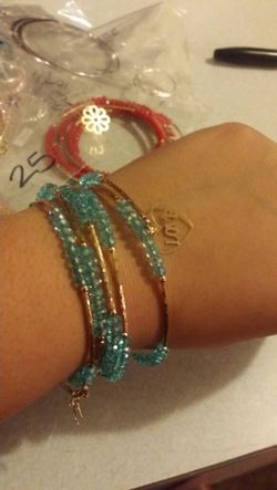 New handmade gold plated swarovski crystal bracelet