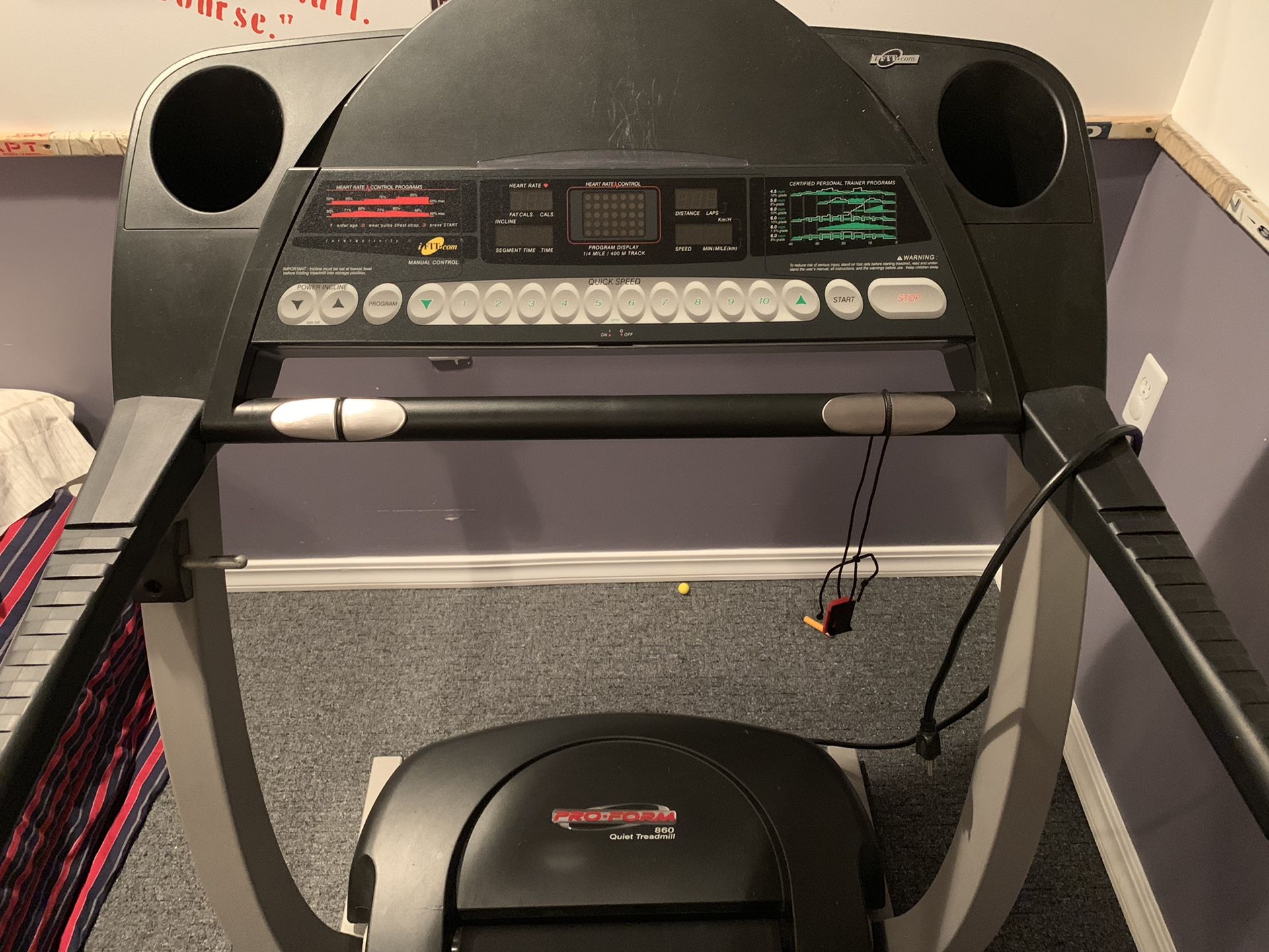Pro form 860 quiet treadmill for Sale in Howell MI OfferUp