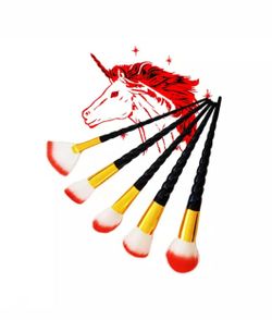 5pcs Unicorn makeup brushes