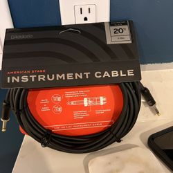 D’addario Instrument cable 20 Feet New In Box