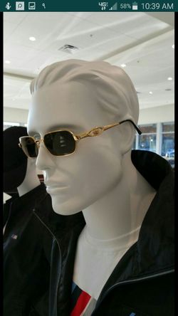 vintage gianni versace gold filed hexagon sunglass very rear